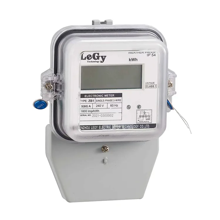 Tək Fazalı LCD Ekran Çoxfunksiyalı Ağıllı Enerji Ölçüsü
